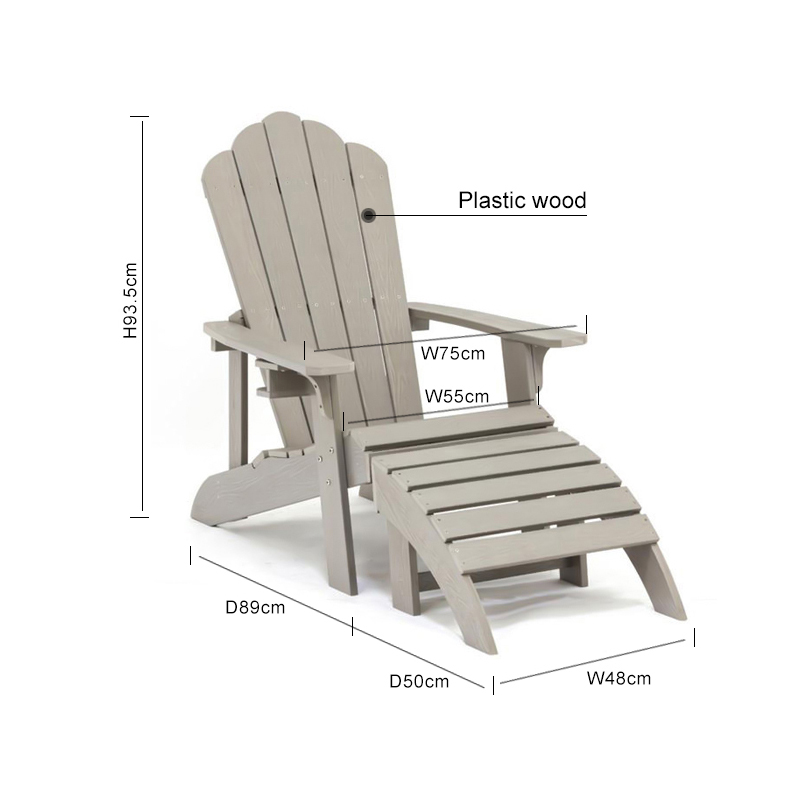 Customize Grey Adirondack Chair