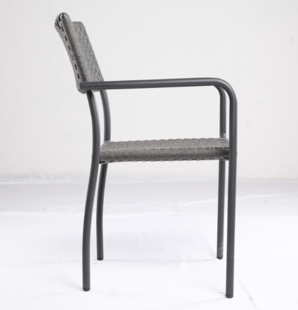 Metal Black Modern Rope Chair