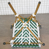 Comfortable White Green Rattan Chair For Dining