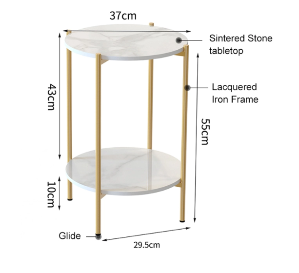 Waterproof Hallway Iron Sintered Stone Table