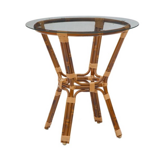 Customize Coffee Shop Cream Glass Table