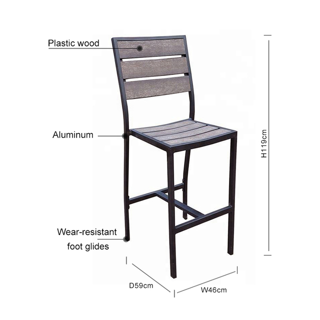 Relaxing Wooden Kitchen Bar Chair