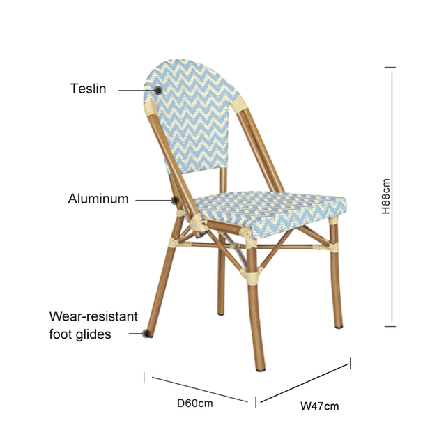 Bistro Patio Comfy Textilene Chair
