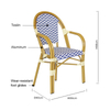 Comfy Blue Outdoor Textilene Arm Chair