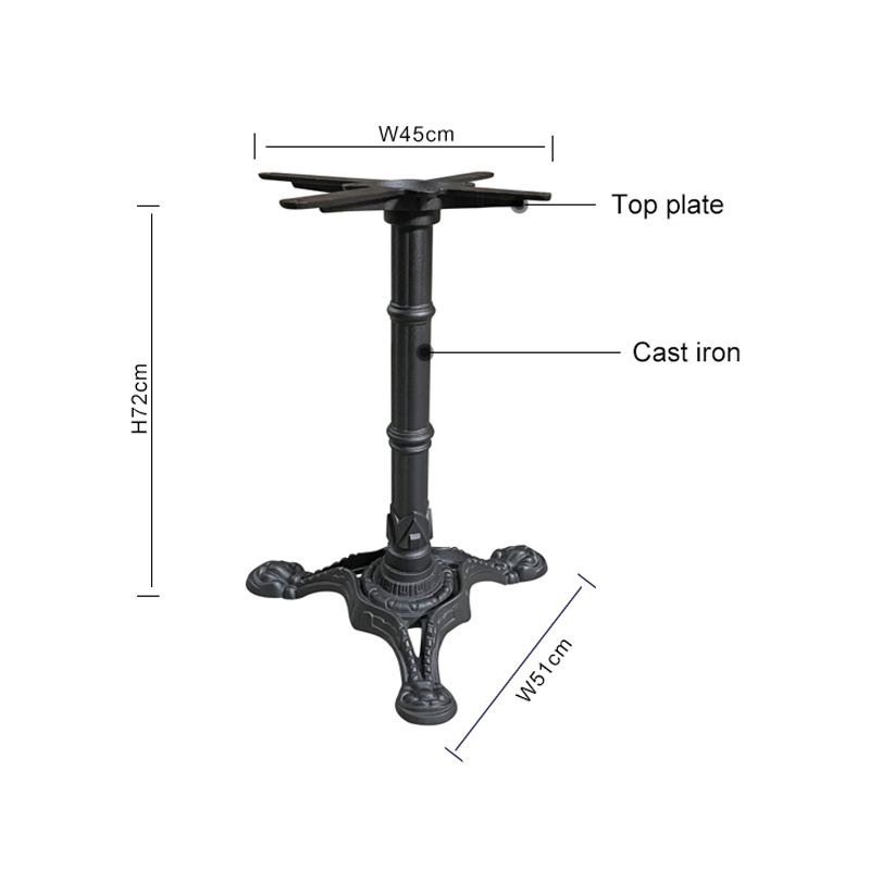 Cast Iron Adjustable Height Restaurant Table Leg