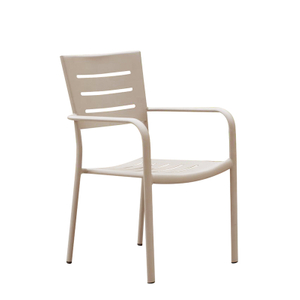 Navy Restaurant Aluminum Chair with Arms