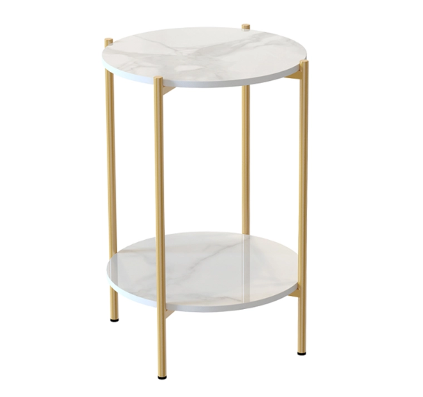 Anti-fouling Bedroom Circular Sintered Stone Side Table