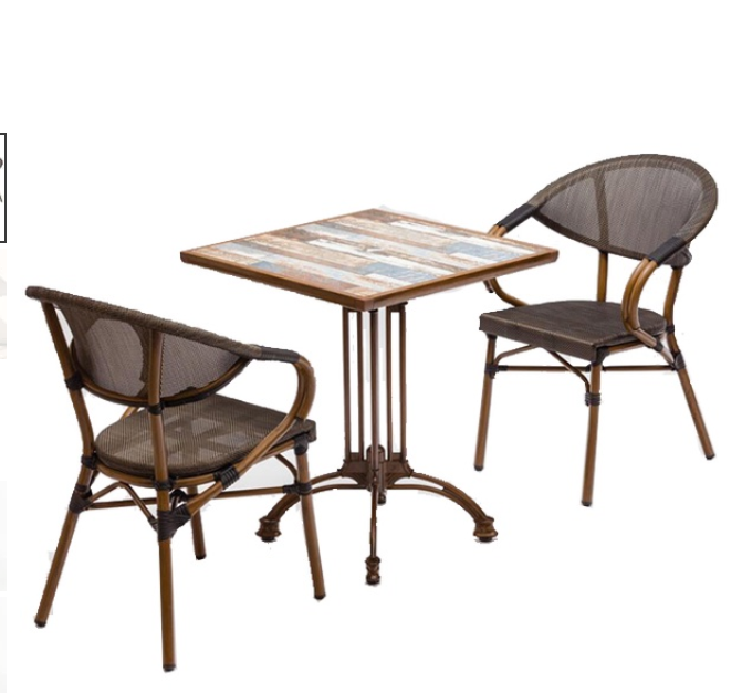  Brown Cafe Comfortable Textilene Chair
