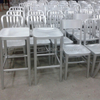 Without Back Silver Aluminum Bar Chair