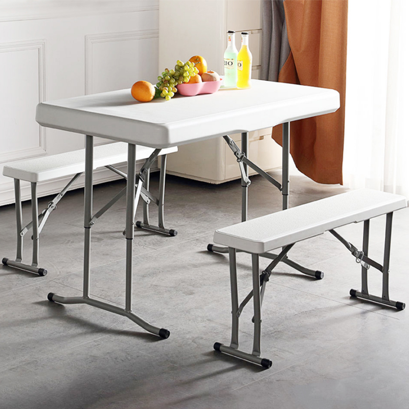 Custom Dining Room Anti-uv Steel Table and Chair Set
