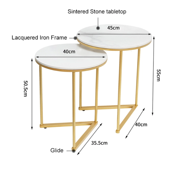 Waterproof Home Iron Sintered Stone Table