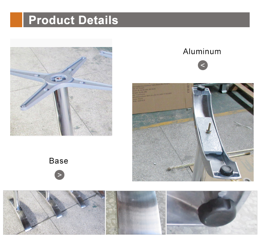 aluminum table leg base
