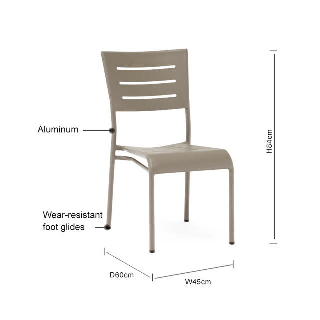 classic Cafe Stackable aluminum chair