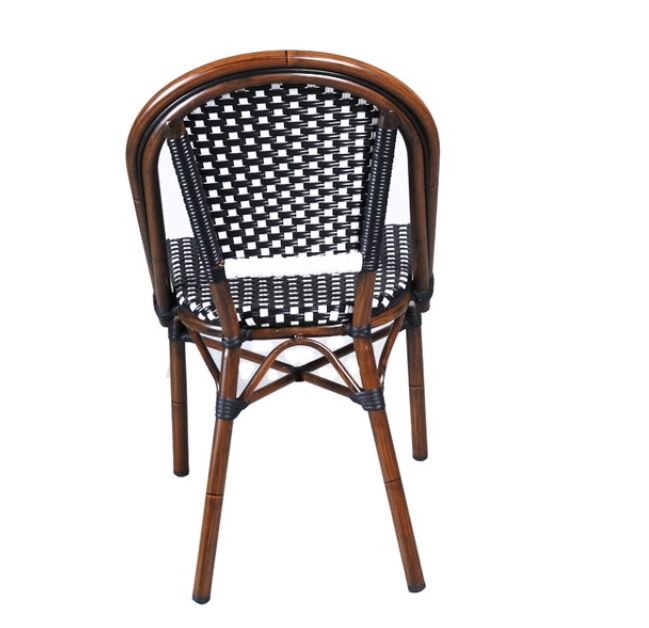 Black Patio Modern Rattan Chair
