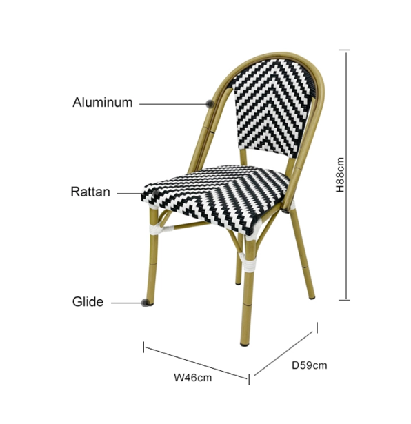 Rattan Wicker Cafe Chair