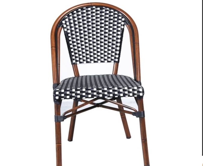 Black Patio Modern Rattan Chair