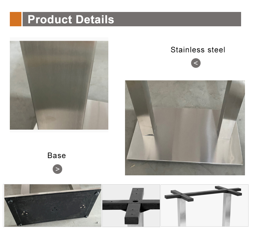 Stainless steel table base