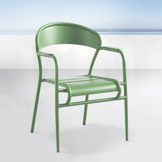 Metal Green Customize Dining Chair