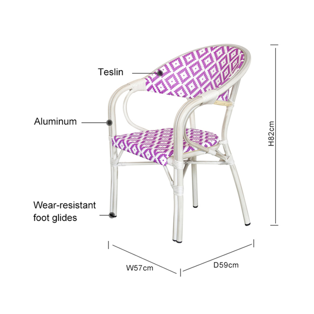 Bistro Red Comfy Textilene Chair