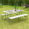 OEM Dining Room Anti-uv Steel Table And Chair Set