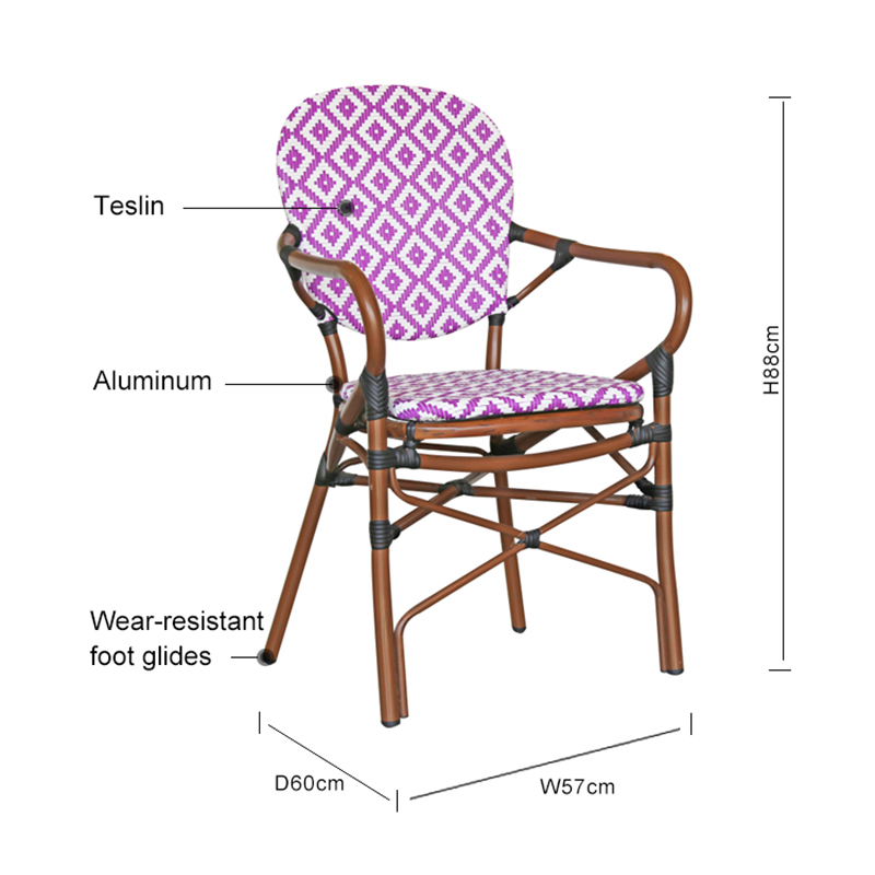 High Quality Brown Outdoor Textilene Chair