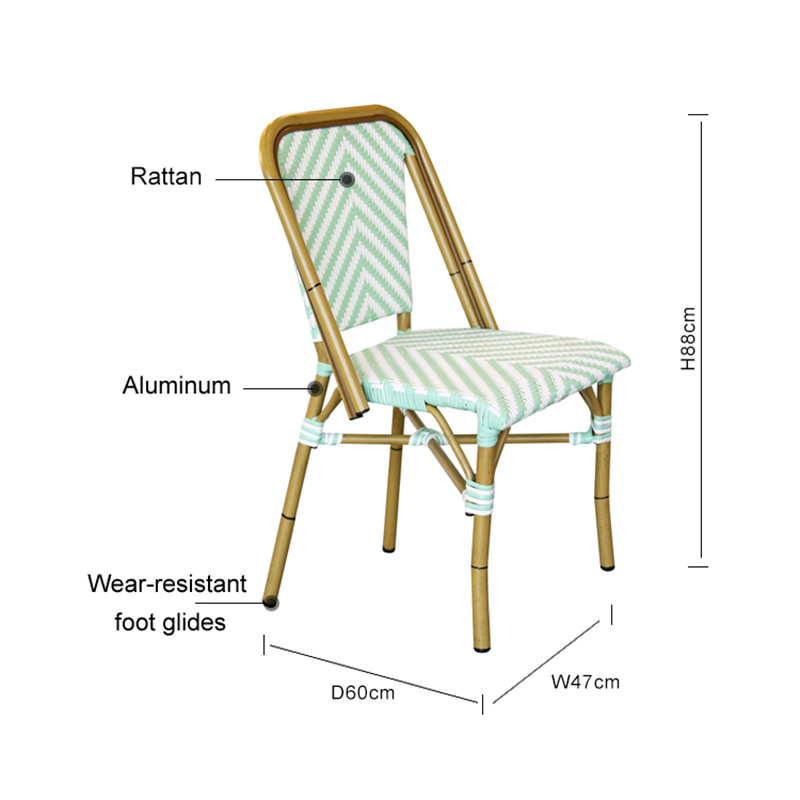 Custom Square Rattan Chair For Domitory