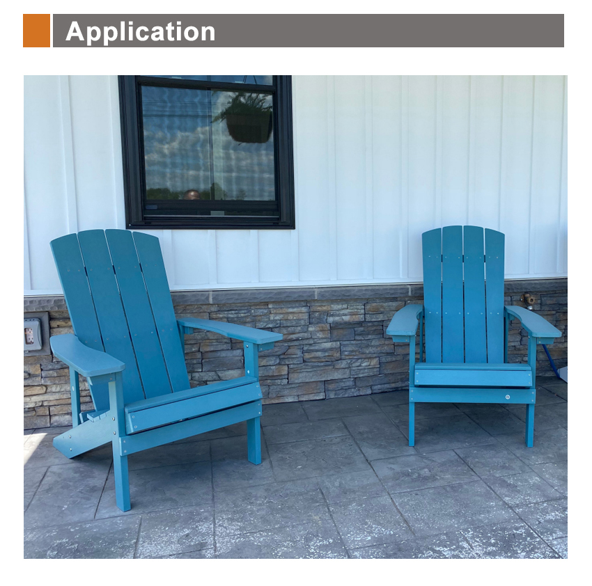 blue Adirondack chairs