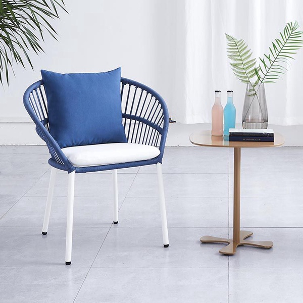 All weather Rope Woven Dining Arm Leisure Chair with Cushion【I can-20180】