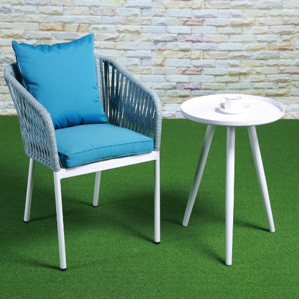 Woven Rope Modern Nordic Cafe Arm Dining Chair【I can-20127】