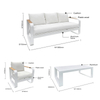 Full Size Plastic Wood 7 Pieces Furniture Set