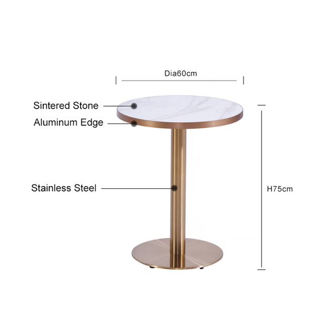 High Strength Dining Rectangle Sintered Stone Table
