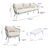 New Classic Natural Wood Pool Furniture Set