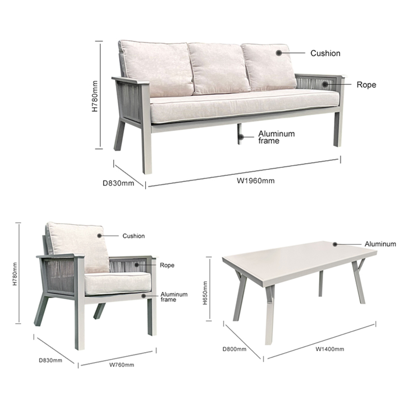 American Textilene Queen Furniture Set