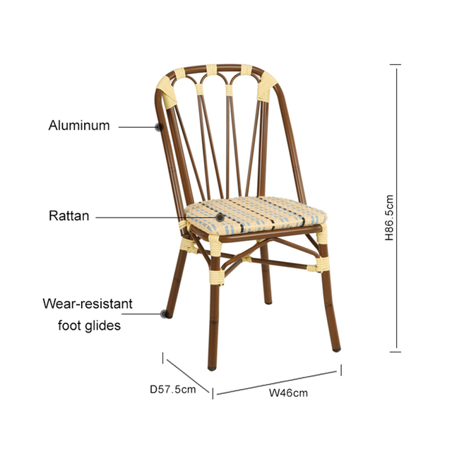 Modern Rattan Chair Bistro