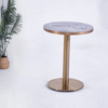 Well-textured Home Sintered Stone Table With Metal Leg