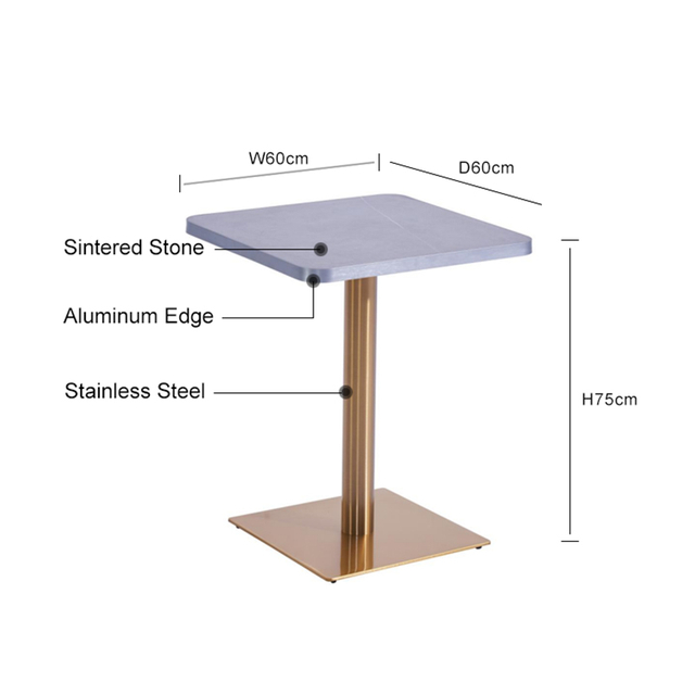 High Strength Dining Minimalist Sintered Stone Table