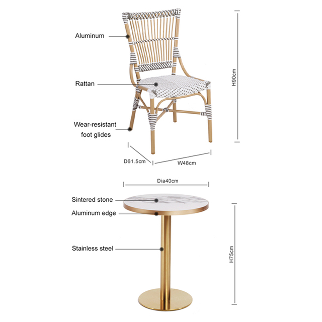 American Rattan 9 Pieces Furniture Set