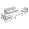 Full Size Plastic Wood 7 Pieces Furniture Set