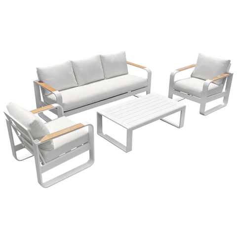 Full Size Plastic Wood 7 Pieces Furniture Set