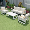 Full Size Plastic Wood 7 Pieces Furniture Set