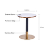 Staining Resistance Aluminum Rectangle Sintered Stone Table