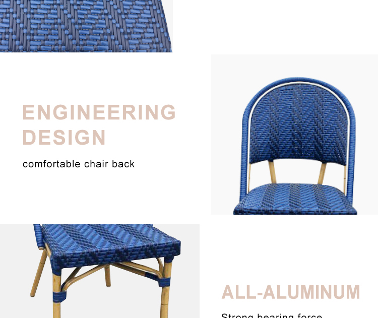 blue rattan aluminum Chairs
