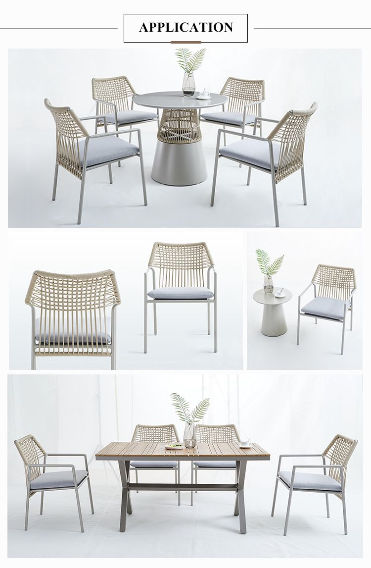 rope round dining table sets