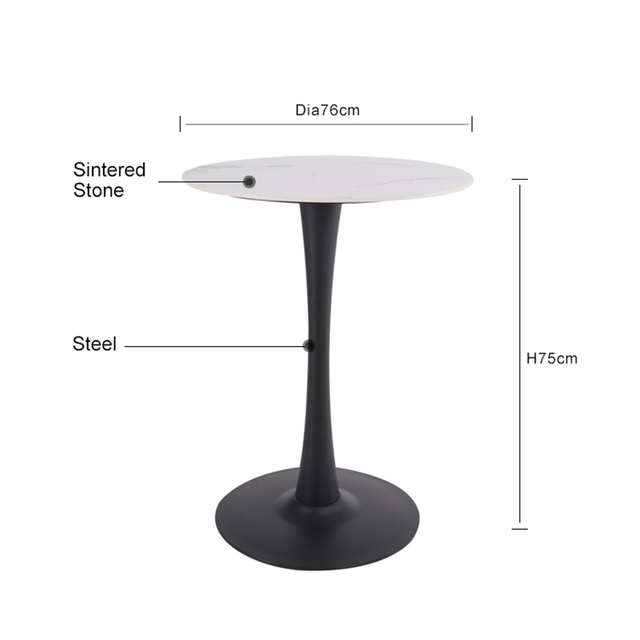 Well-textured Hotel Square Sintered Stone Table
