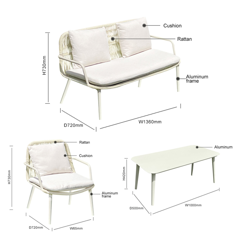 New Classic Metal Wedding Furniture Set