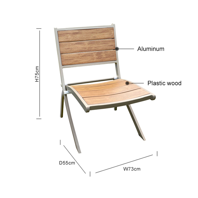 Plastic wood Comfortable Restaurant Chair PW-20121
