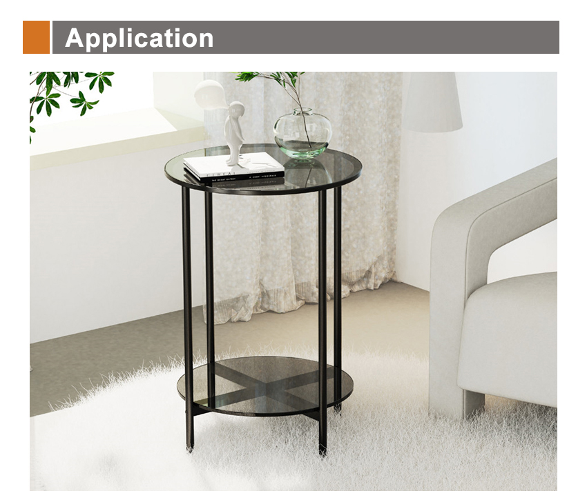 glass side table