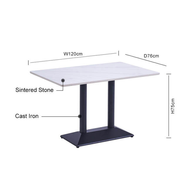 Durable Apartment Oval Sintered Stone Table