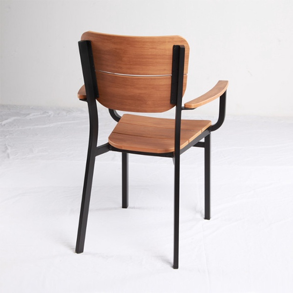 Plastic Wood Chair Outdoor Garden Restaurant Furniture【PWC-20047 PW Arm】 