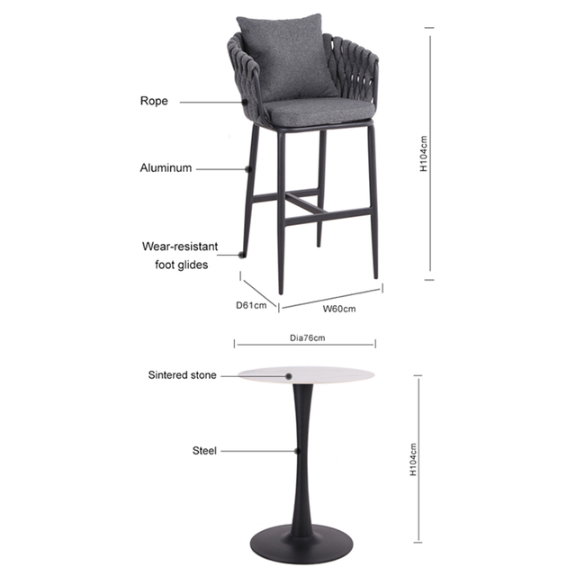 Mirrored Oak Beach Furniture Set